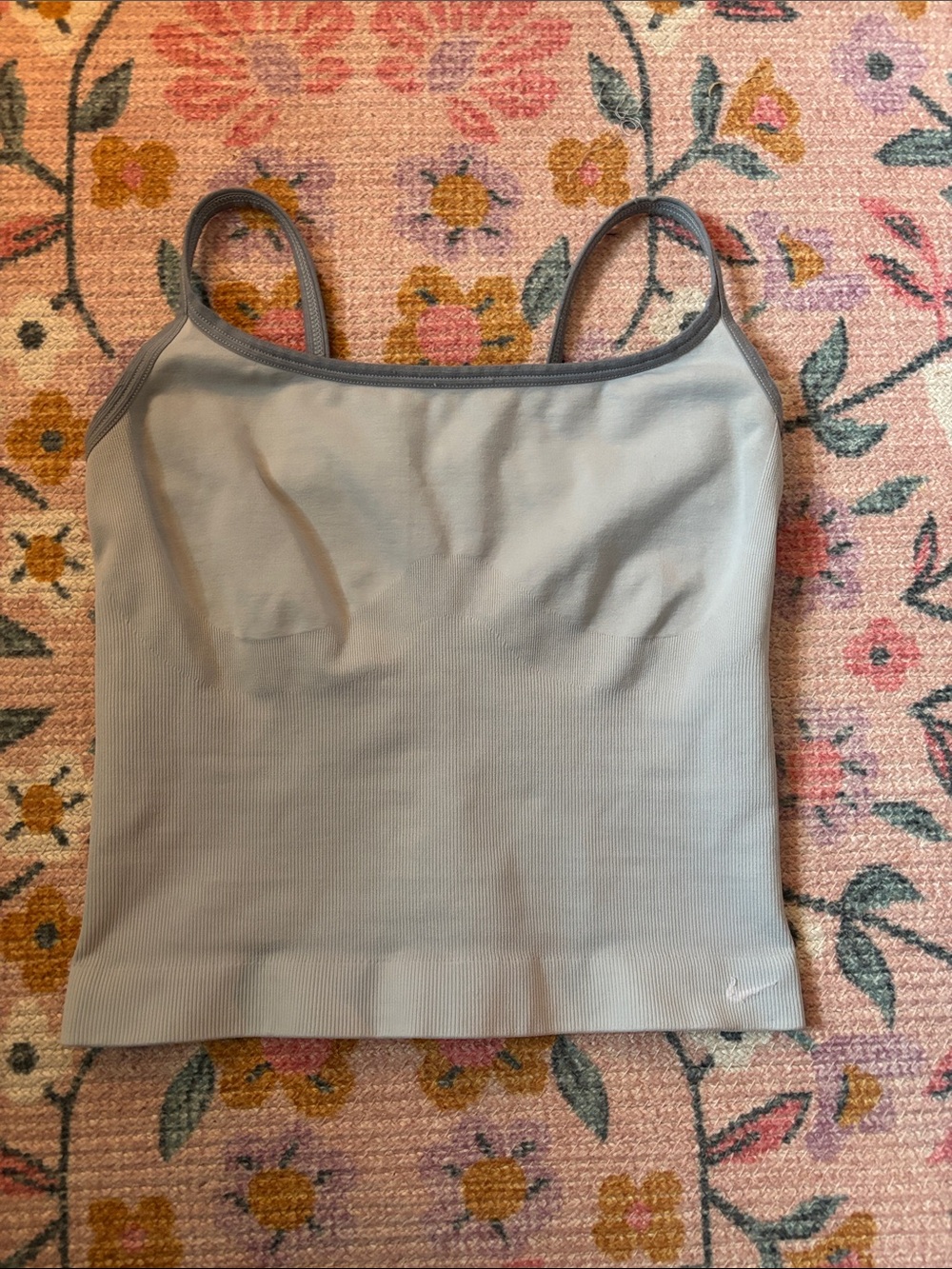 Nike seamless Light blue Tank Top with Dark blue Trim